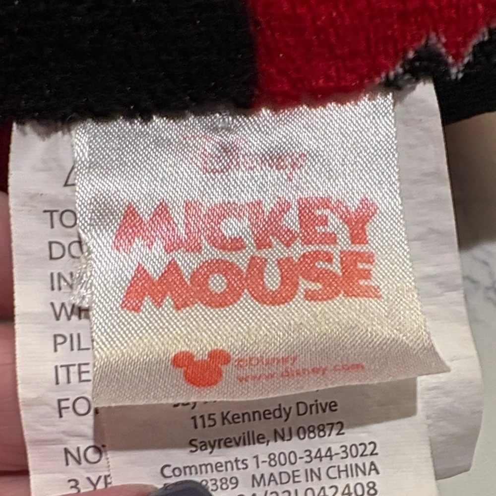 Disney Red and Black Mickey Mouse Pillow
